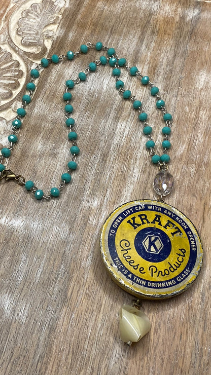 Kraft Cheese Tin Necklace