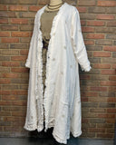 Reversible Long Jacket with Lace Ruffles #415   ONE SIZE
