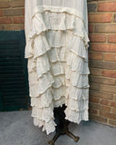 Cream Layered Frill Dress