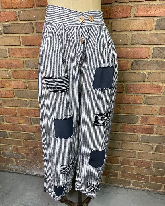 Striped Patchwork Pants