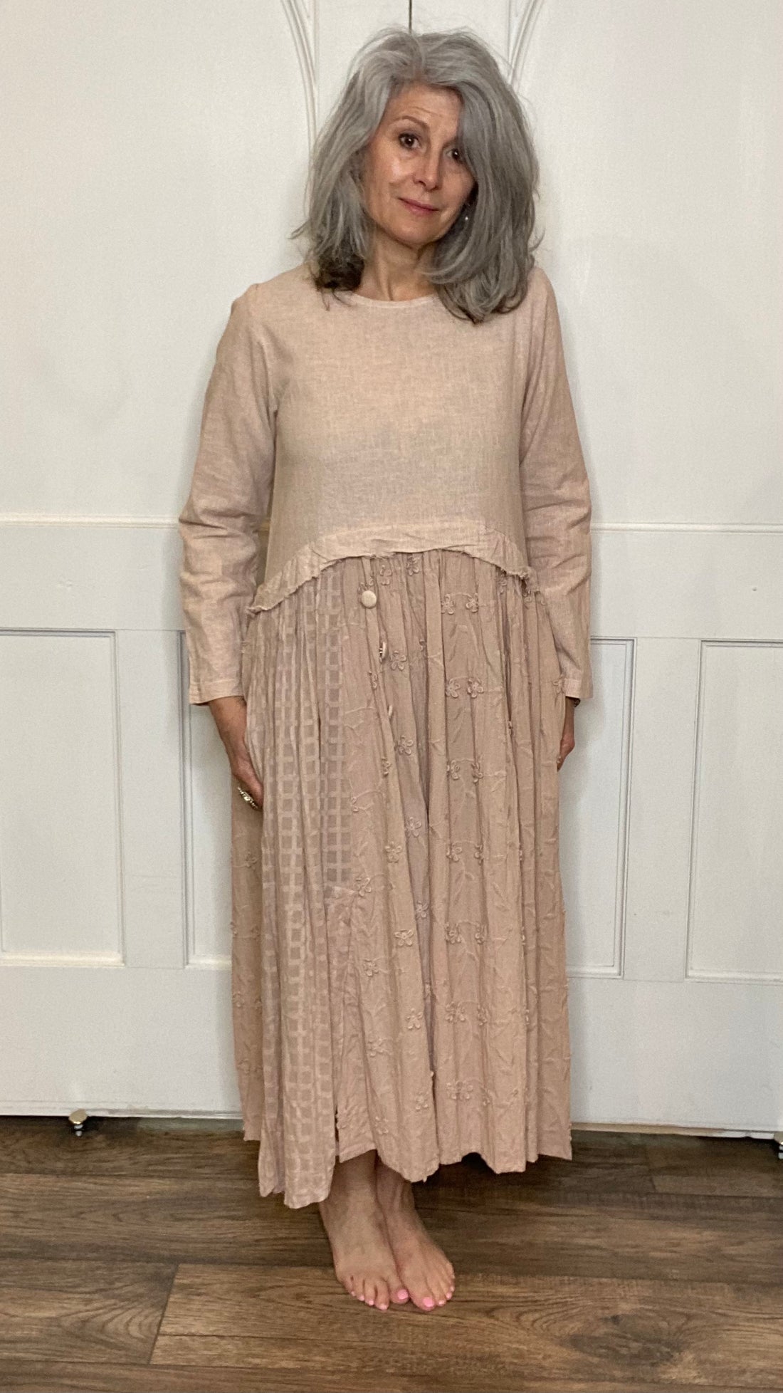 Adriana Cotton Dress Pink