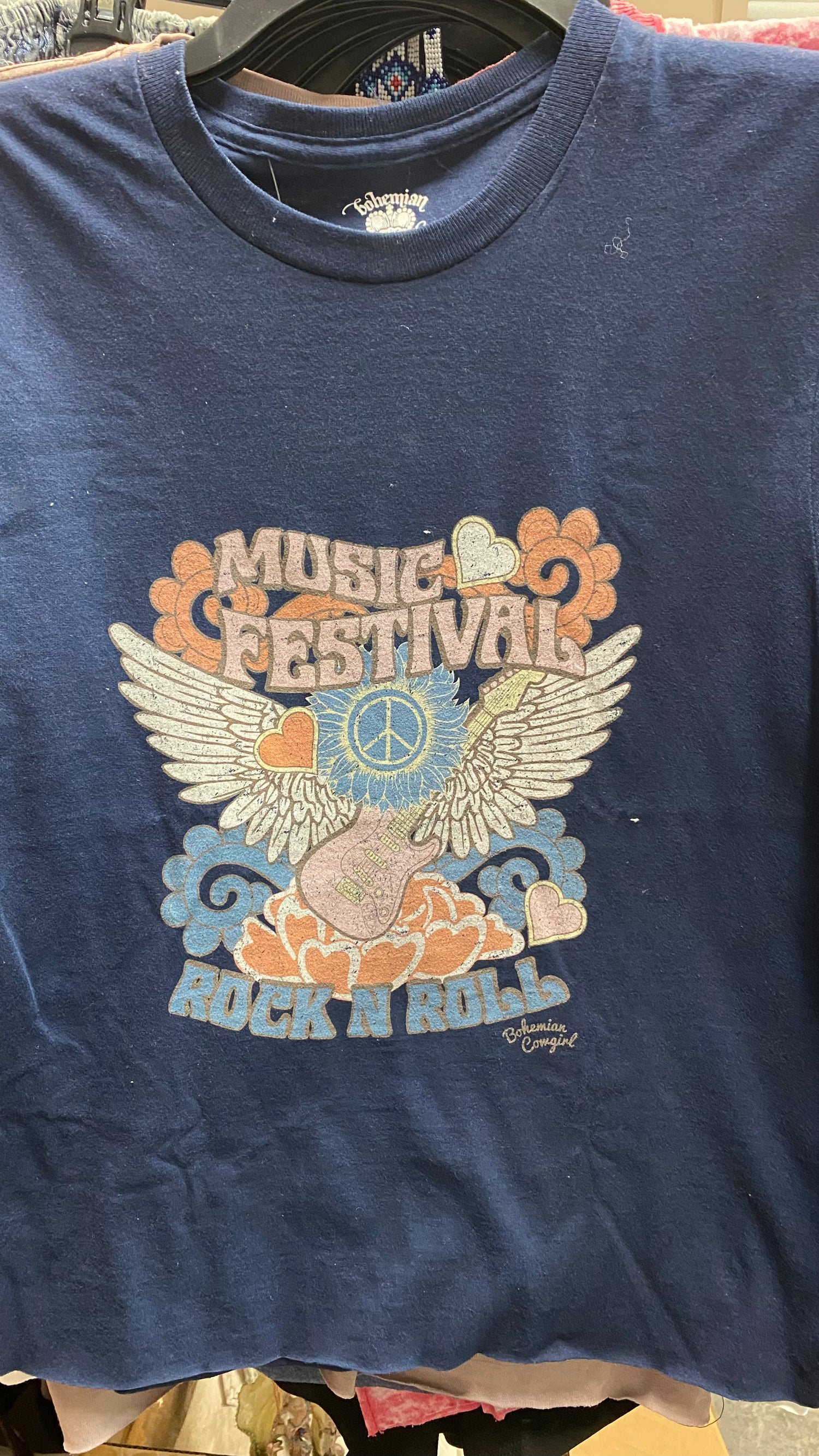 Music Festival Navy T-Shirt