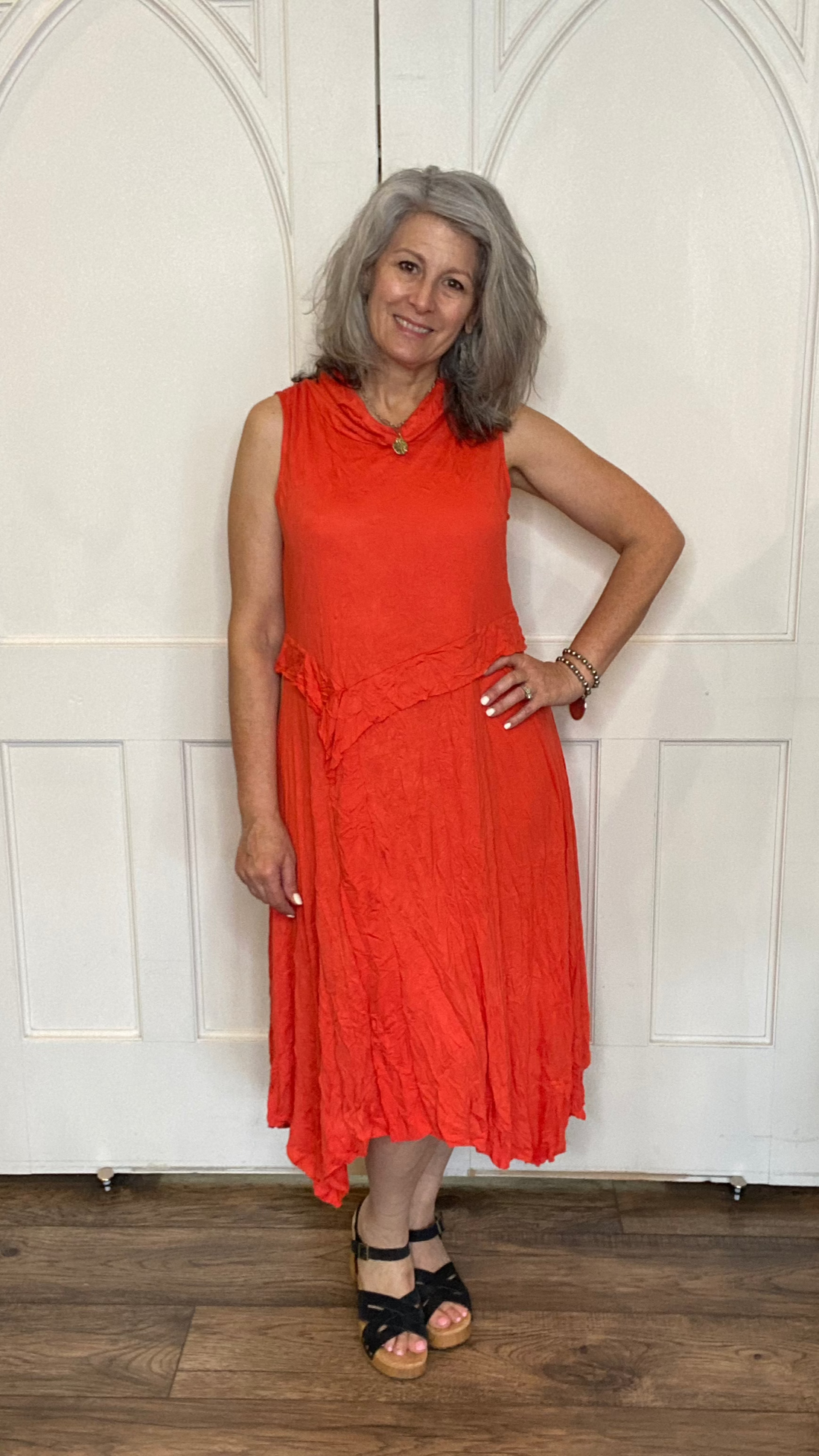 LORETTA DRESS - Apricot M & L