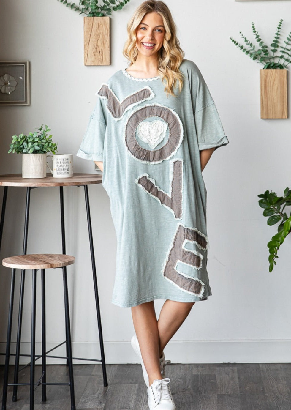 Tee Shirt LOVE Dress SAGE 