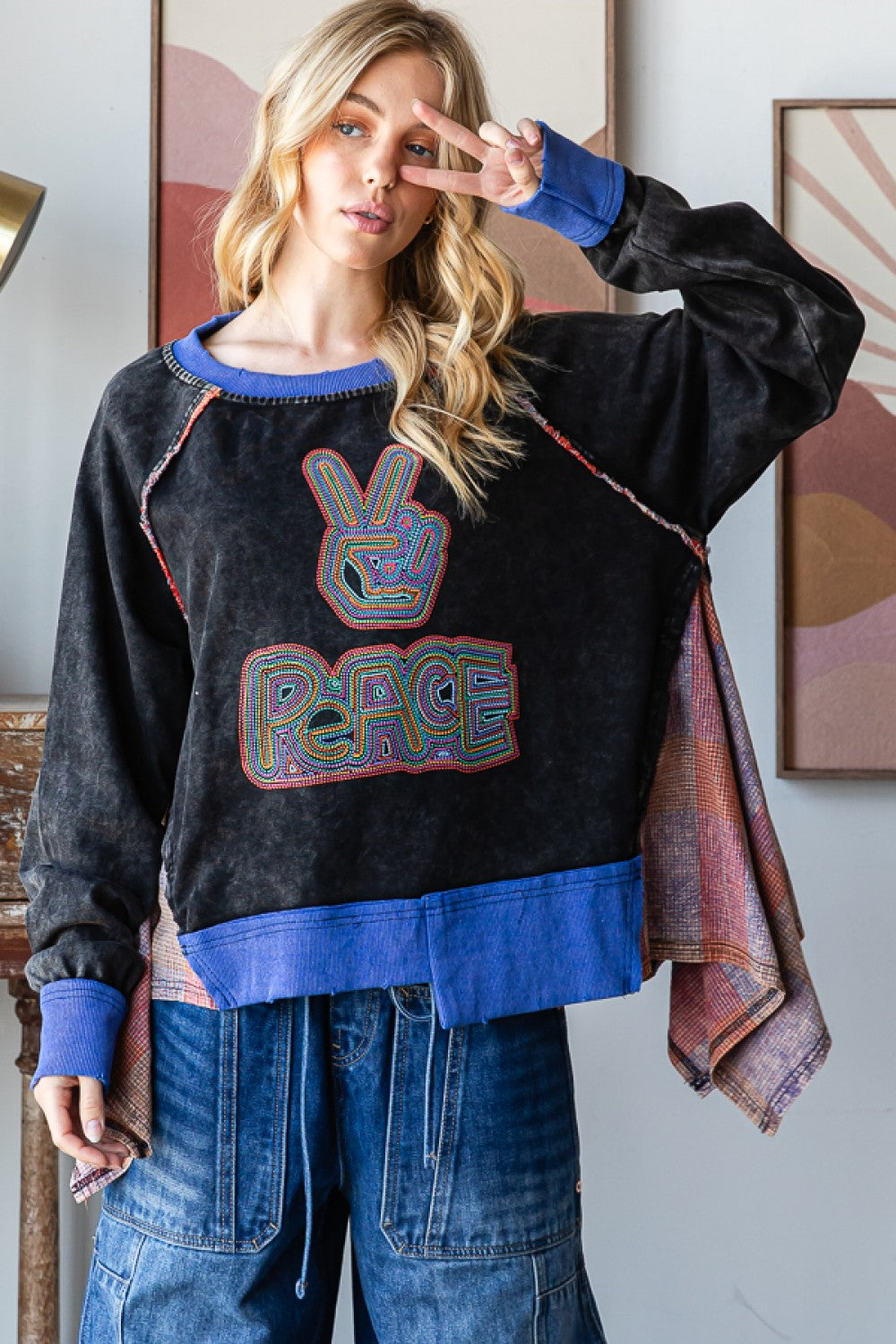 Rainbow Peace Sweat Shirt 