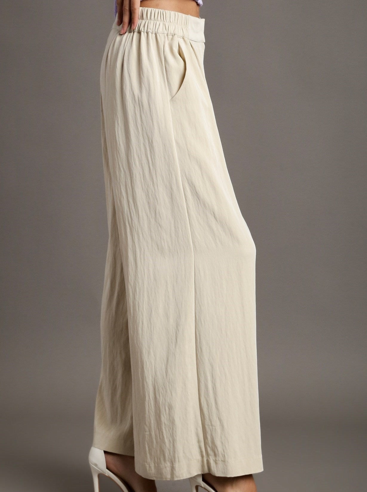 Eggshell Wide Leg Pant 