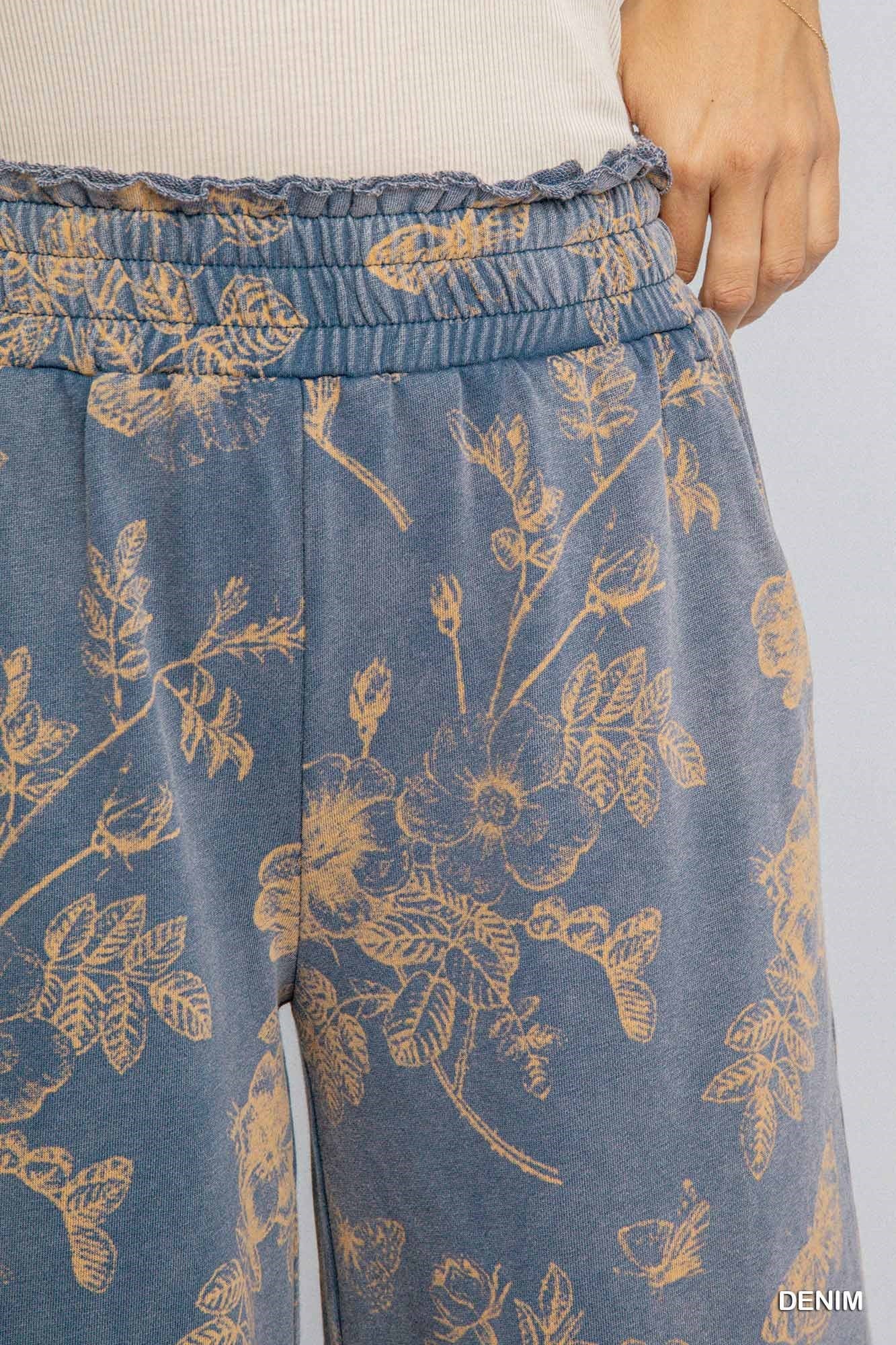 French Terry Floral Pants