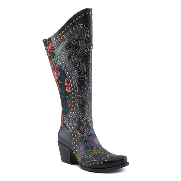 Mallorie - Black Cowboy Boot