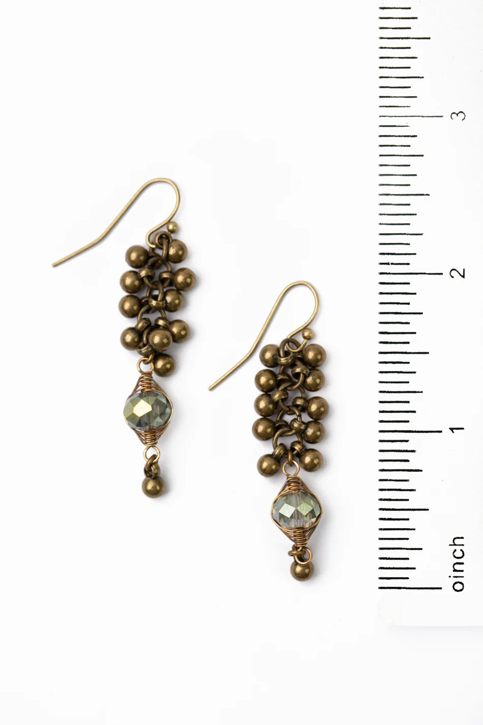 Mauve Mix Dangle Earring E018