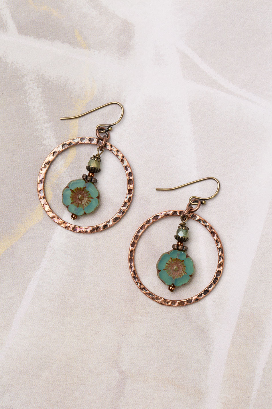 Mauve Mix Hoop Earrings E026