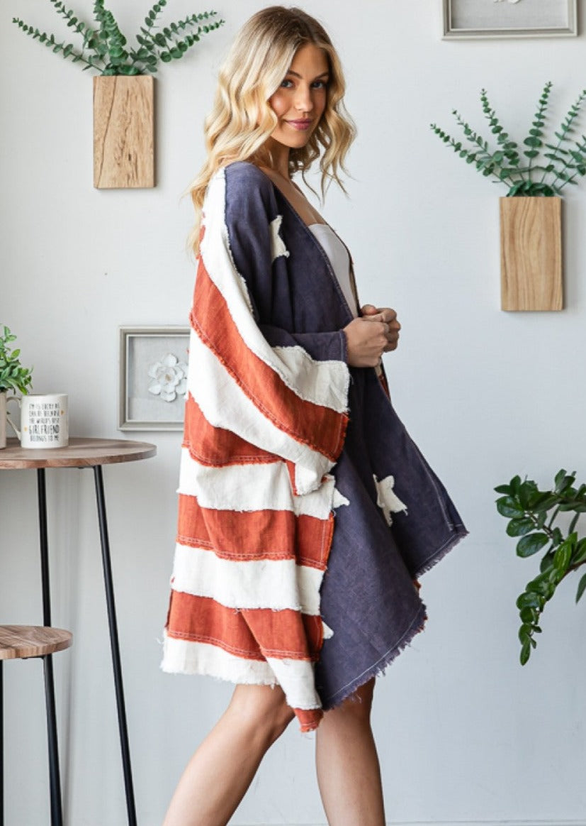 American Flag Kimono 