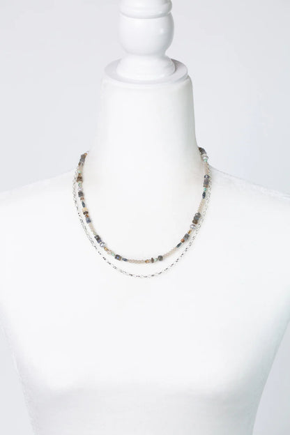 Mystic 18-20&quot; Abalone and Freshwater Pearl Multistrand Necklace