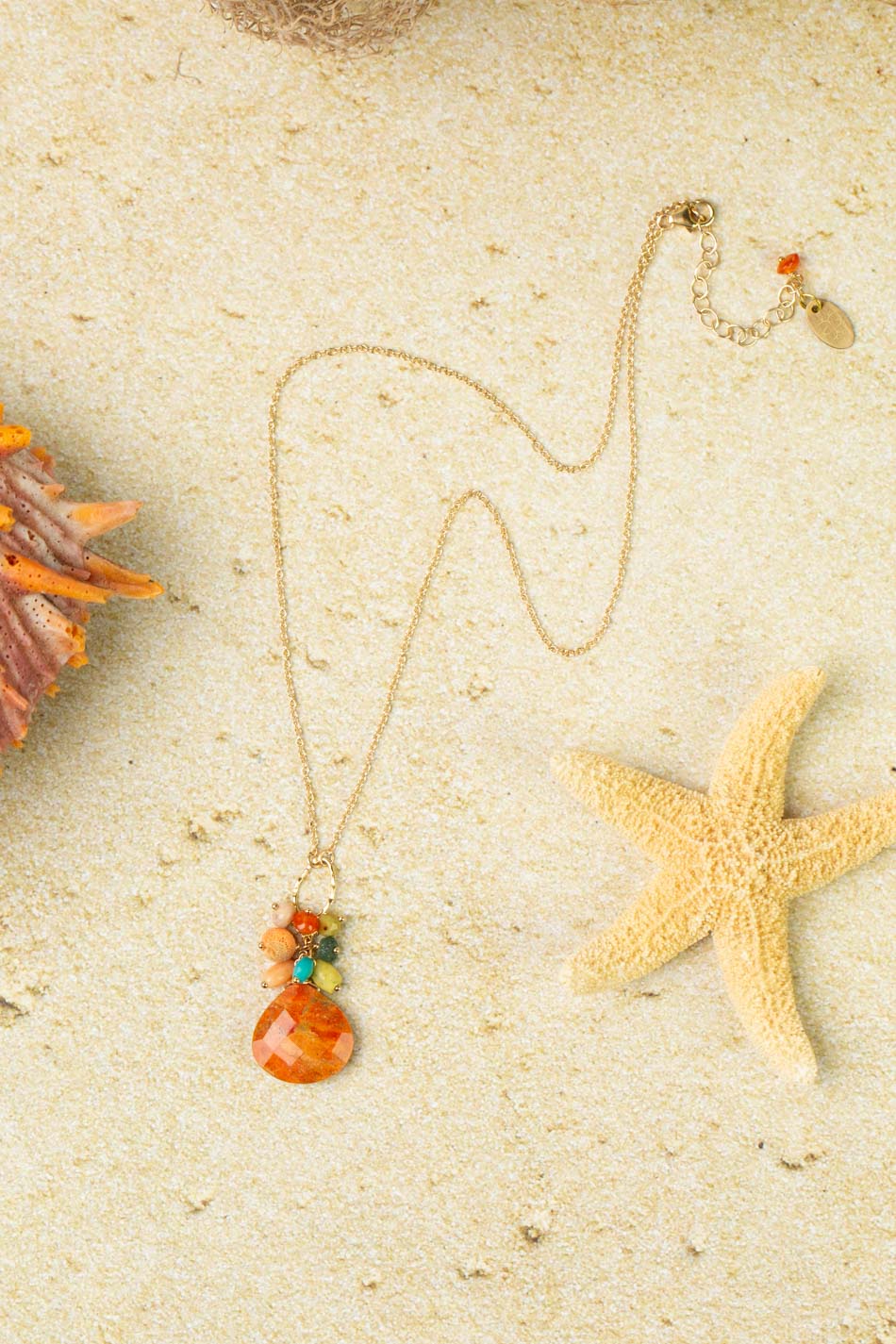 Mango Tango Cluster Necklace N001