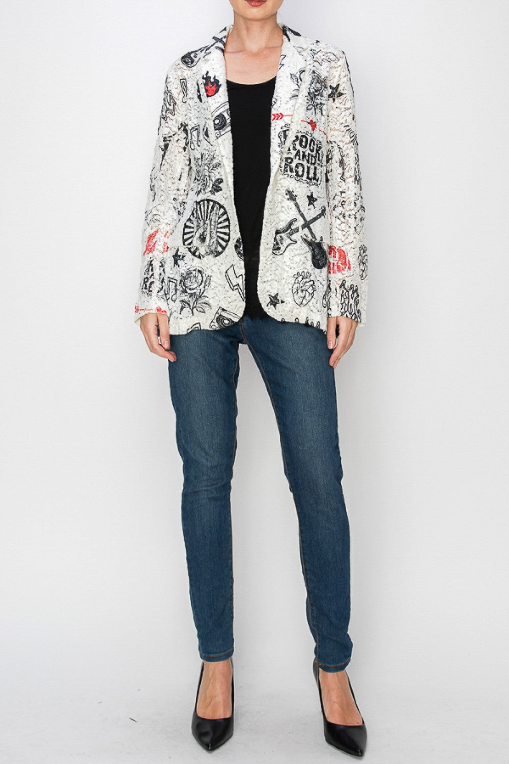 Lace and Sequin Rock n Roll Jacket