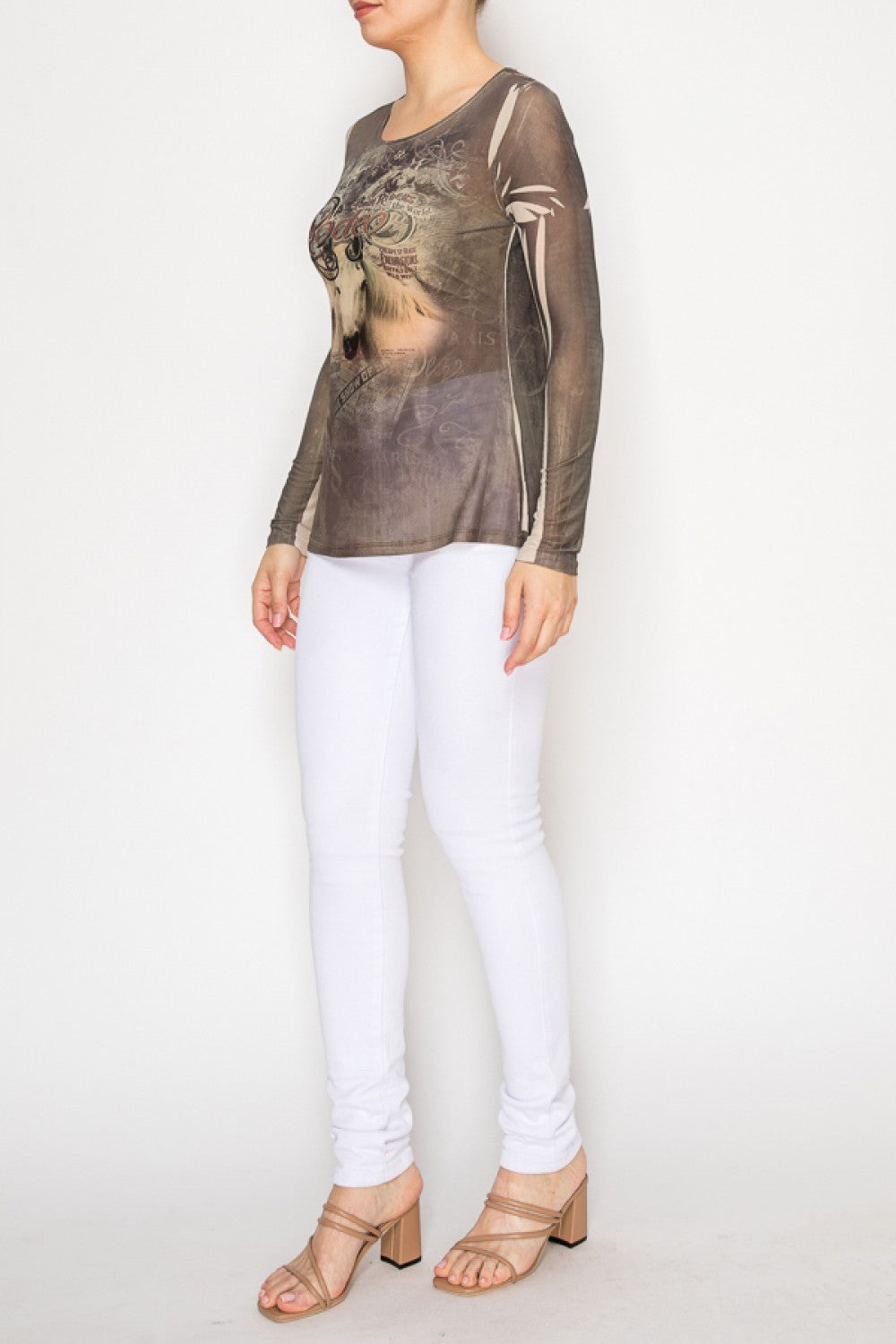 Long Sleeve Mesh Top Rodeo