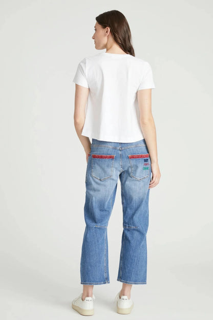 Manjean Embroidery Jeans - Vintage Vault Boutique