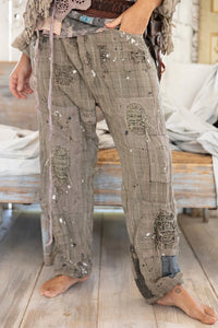 Pant 419 Check Miners Pants with Paint   Marylebone