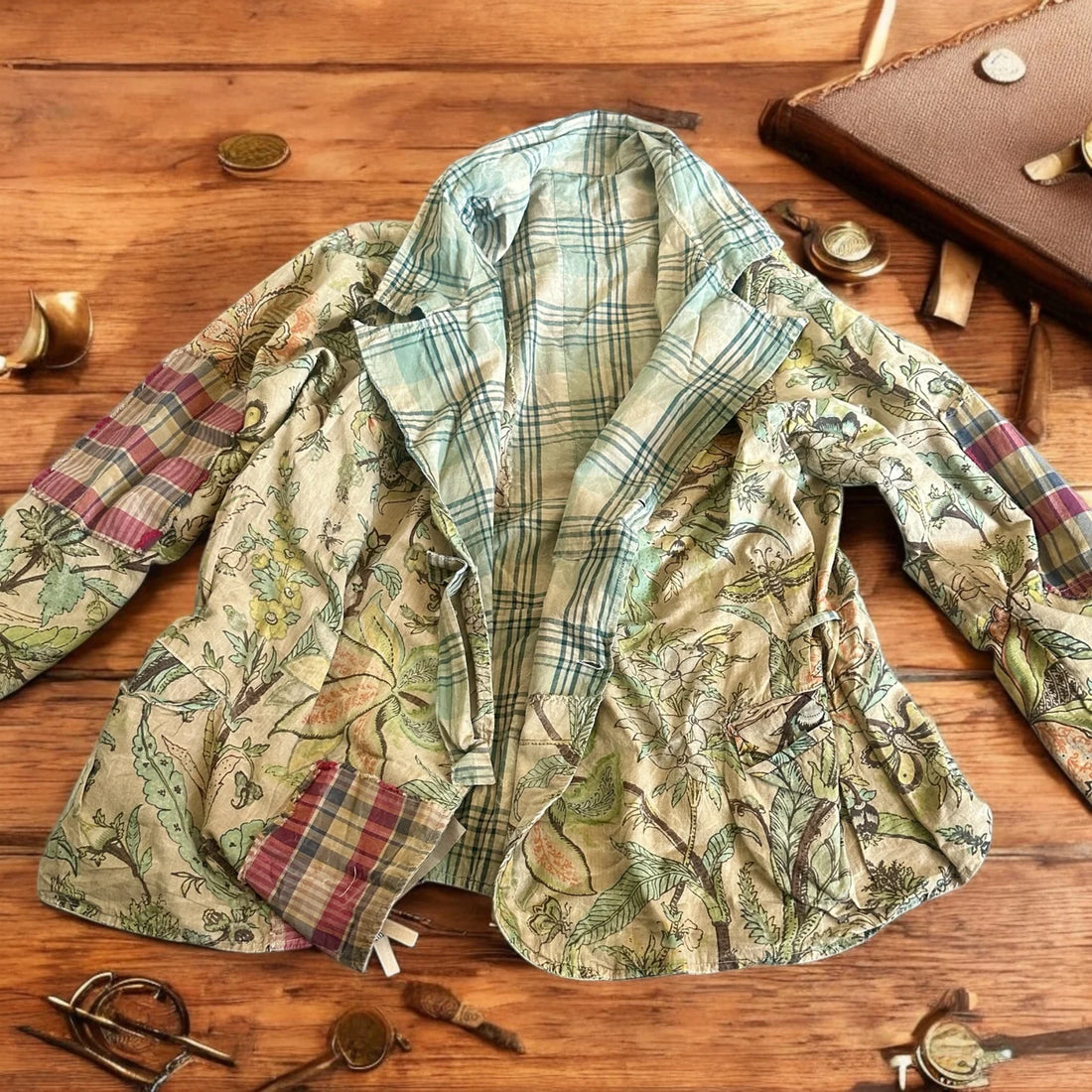 Reversible Plaid/Floral Jacket