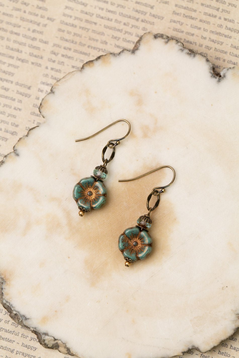 Rustic Creek Dangle Earrings E016-2 - Vintage Vault Boutique
