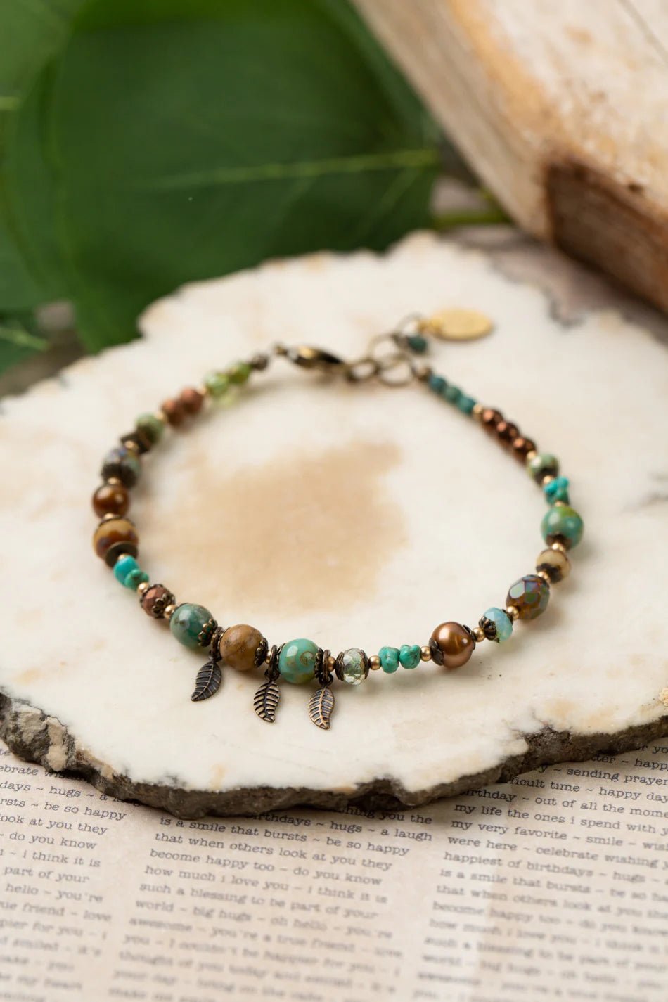 Rustic Creek Collage Bracelet B036 - Vintage Vault Boutique