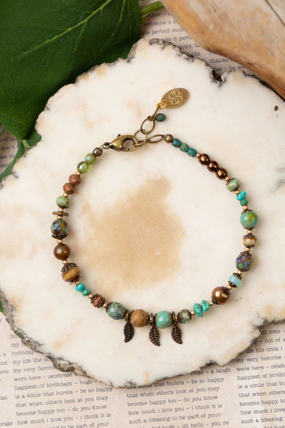 Rustic Creek Collage Bracelet B036 - Vintage Vault Boutique