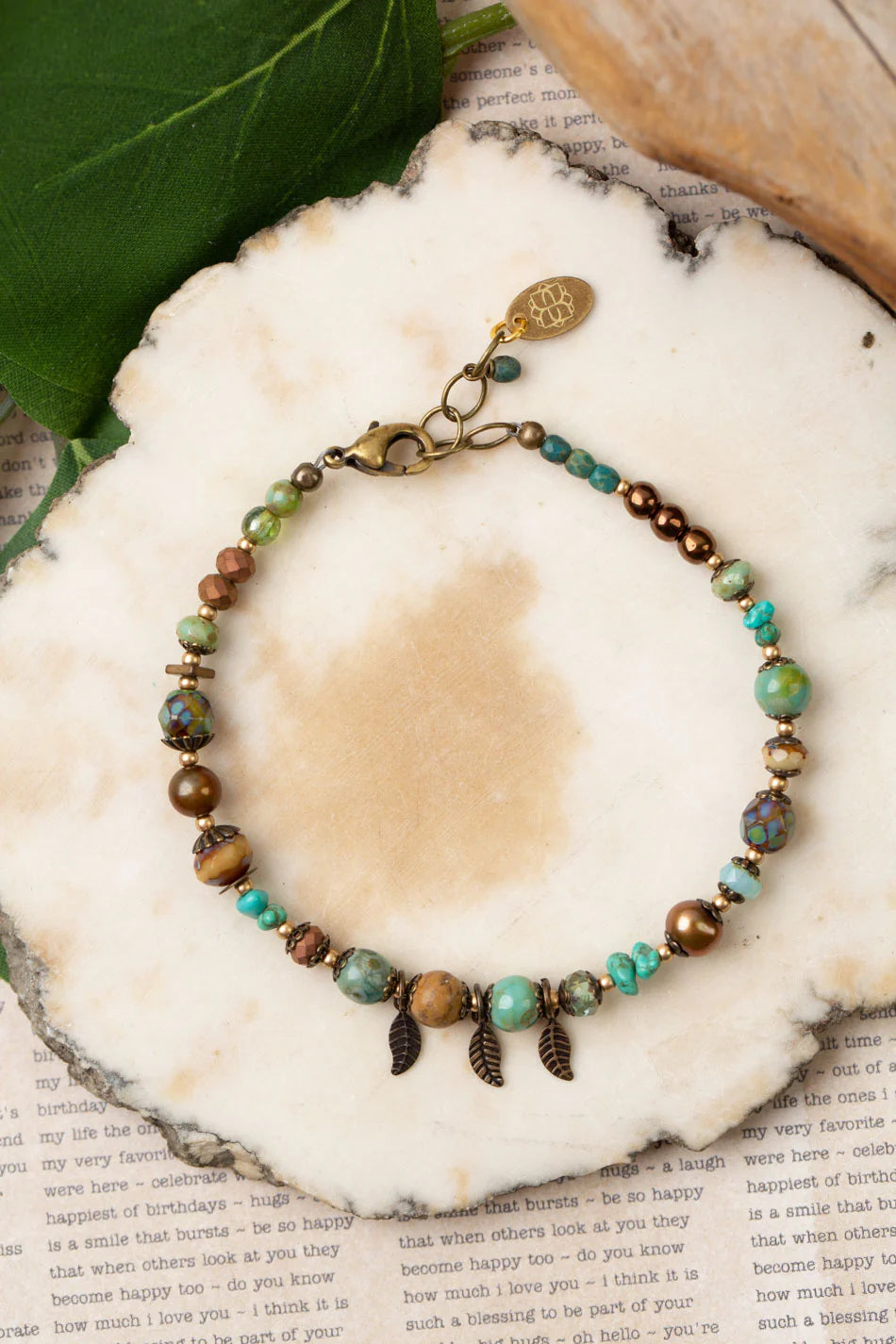 Rustic Creek Collage Bracelet B036