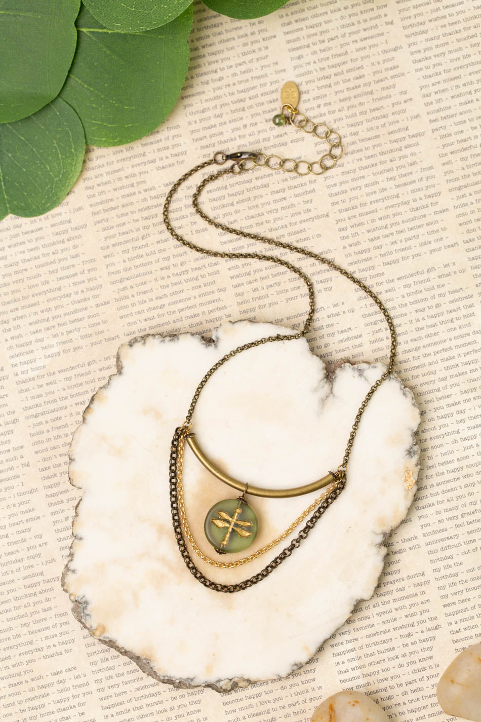 Rustic Creek Dragonfly Simple Necklace N063