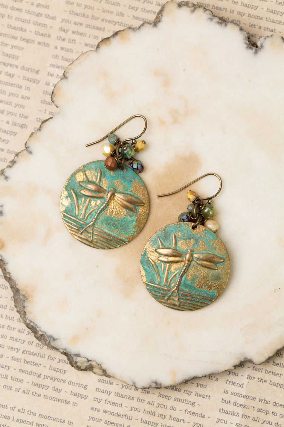 Rustic Creek Dragonfly Earring E75