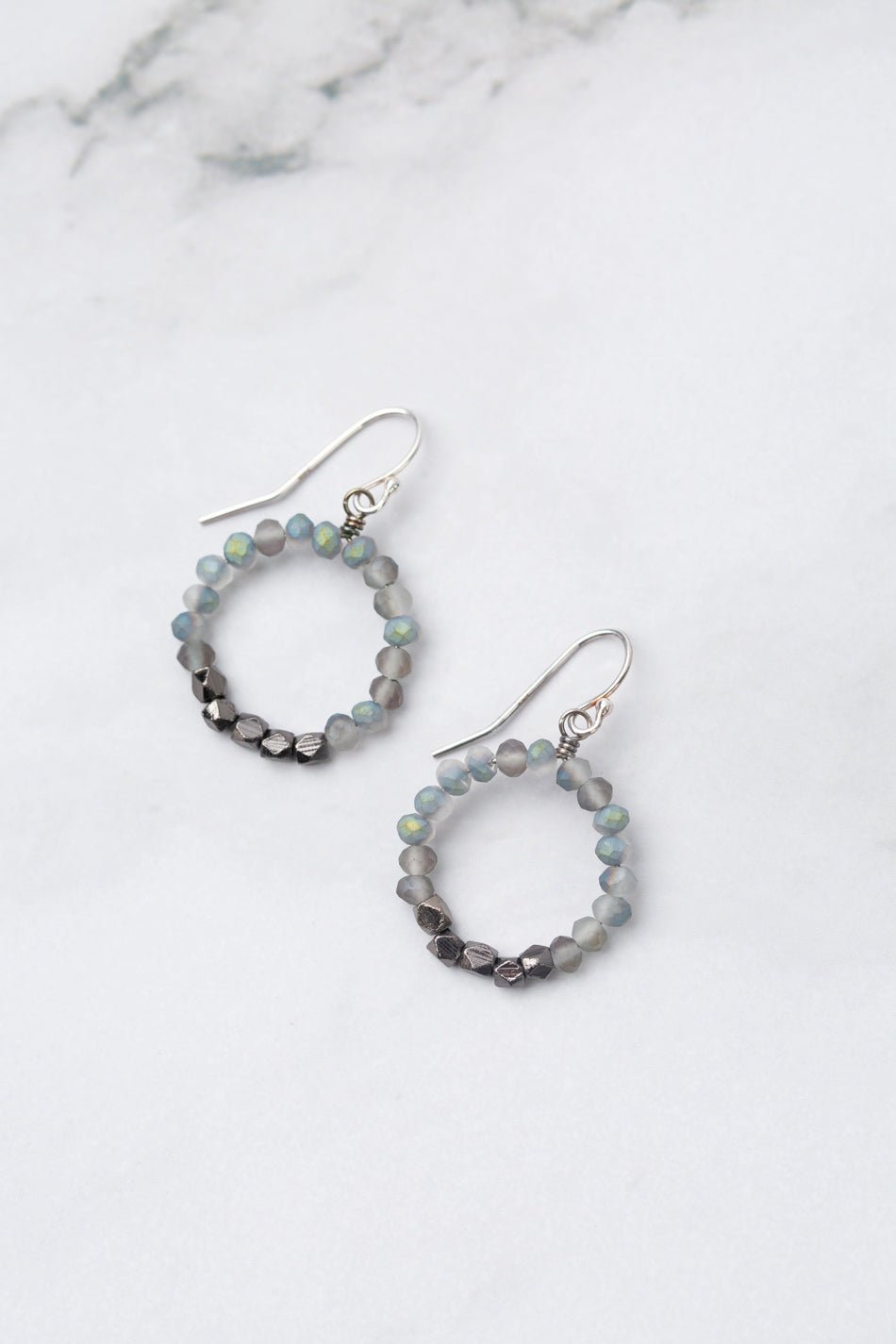 Reflections Hoop Earrings E009-2 - Vintage Vault Boutique