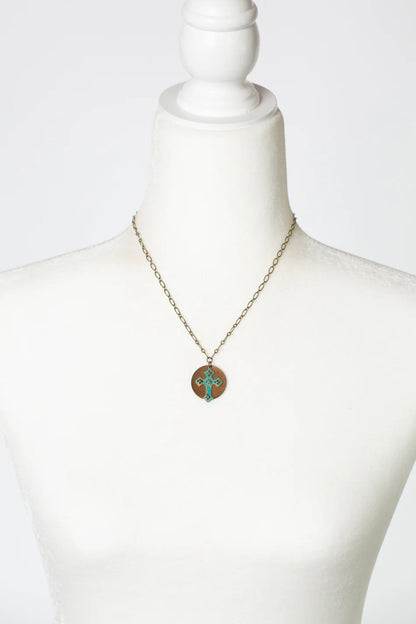 River Ridge 16-18&quot; Celtic Patina Cross Simple Necklace