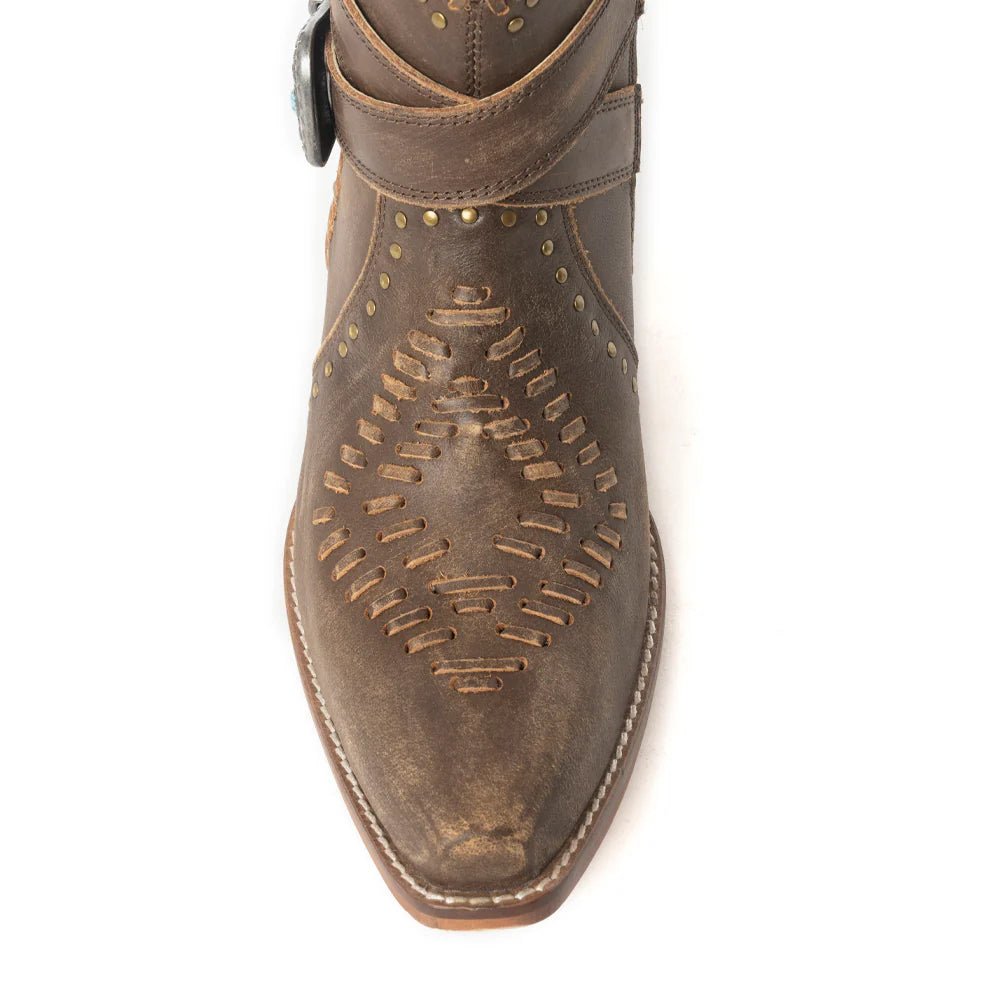 Brown Wrapped Up Bootie - Vintage Vault Boutique