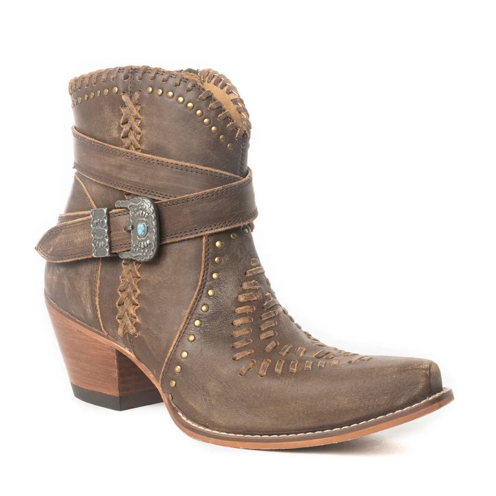 Brown Wrapped Up Bootie - Vintage Vault Boutique