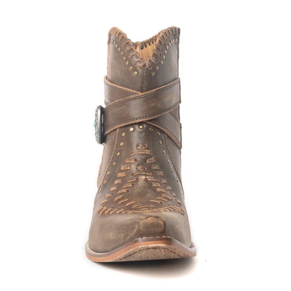 Brown Wrapped Up Bootie - Vintage Vault Boutique