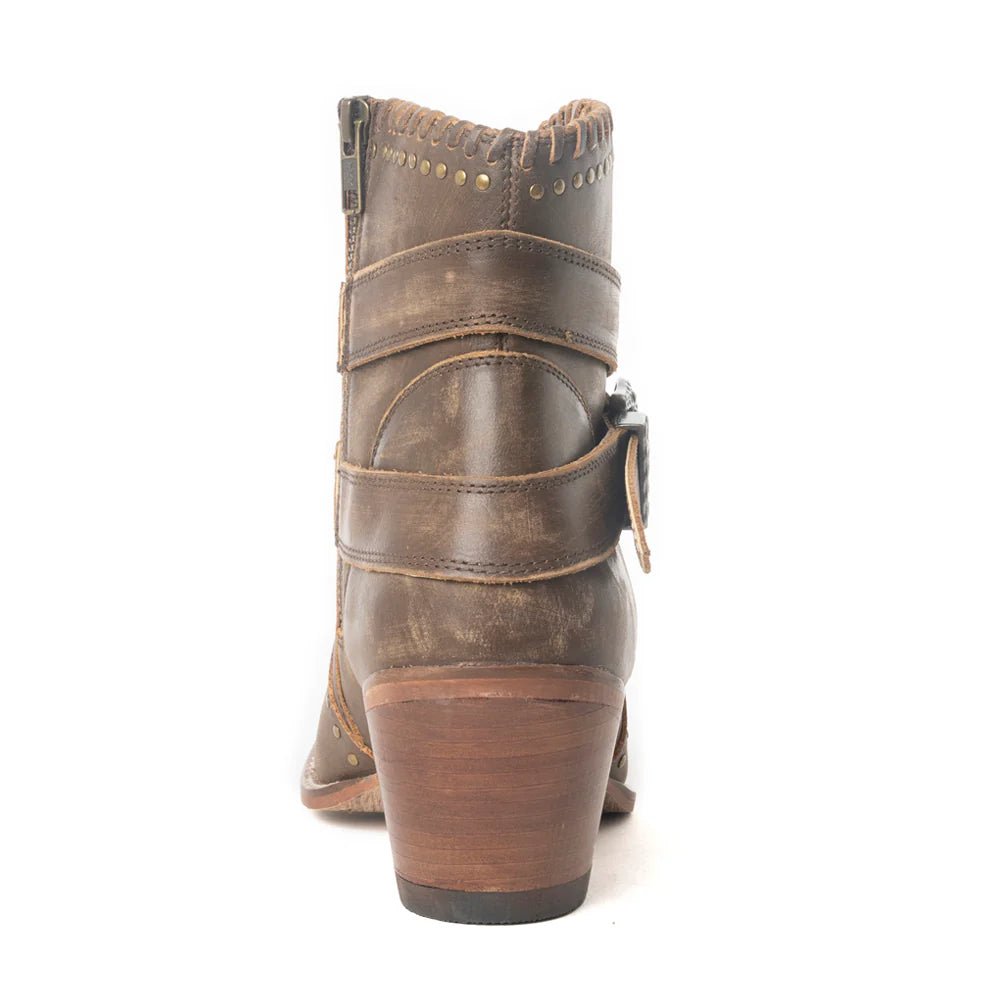 Brown Wrapped Up Bootie - Vintage Vault Boutique