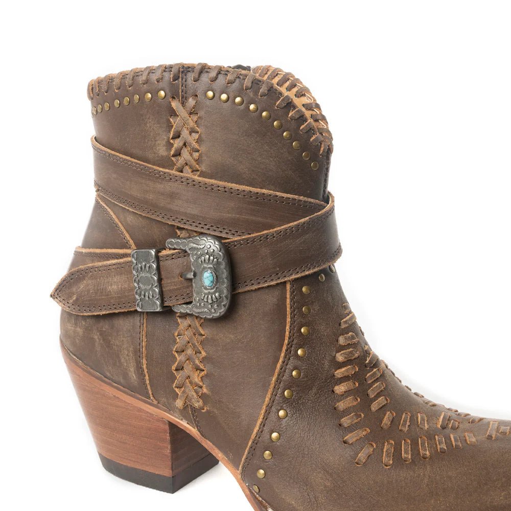 Brown Wrapped Up Bootie - Vintage Vault Boutique