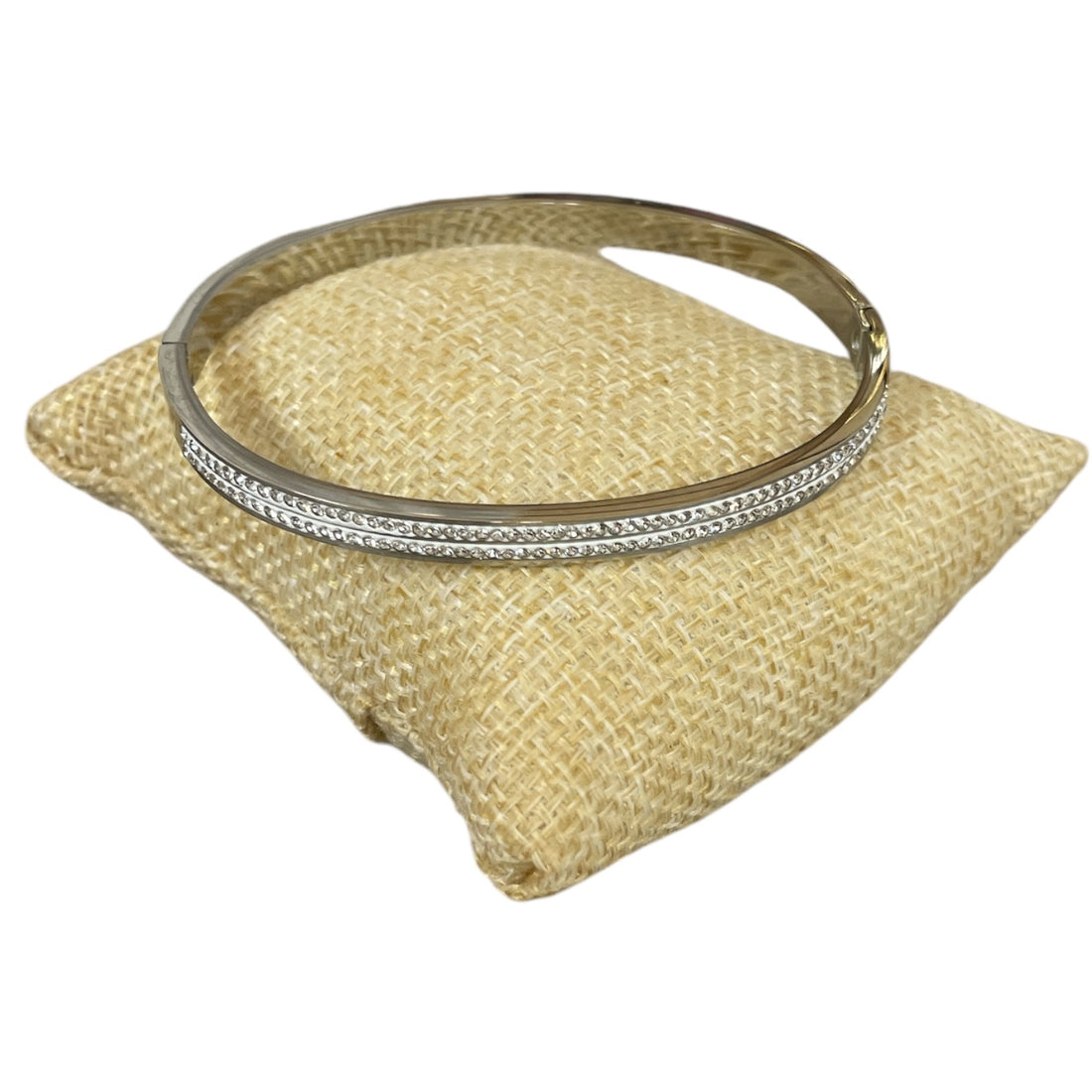 Stainless Steel Two Layer Rhinestone Bracelet