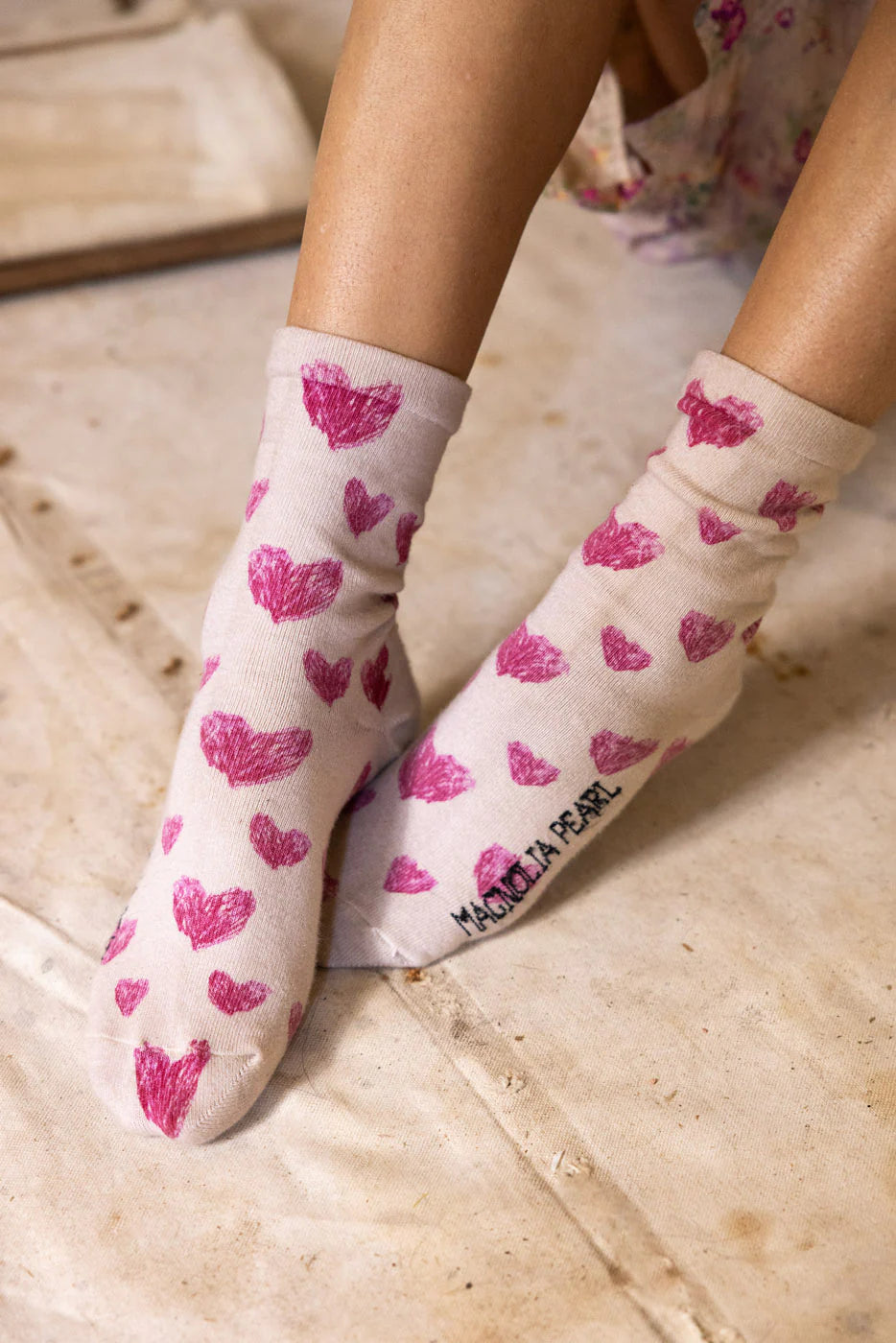 Sock 097 Heart Printed MP Socks