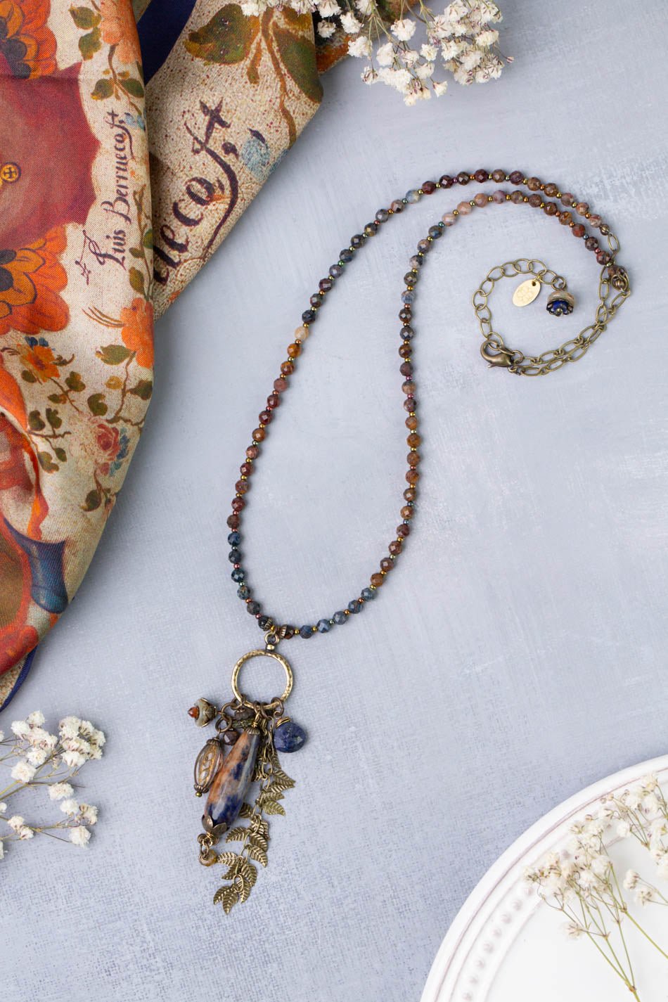 Sacred Heart Statement Necklace N007 - Vintage Vault Boutique