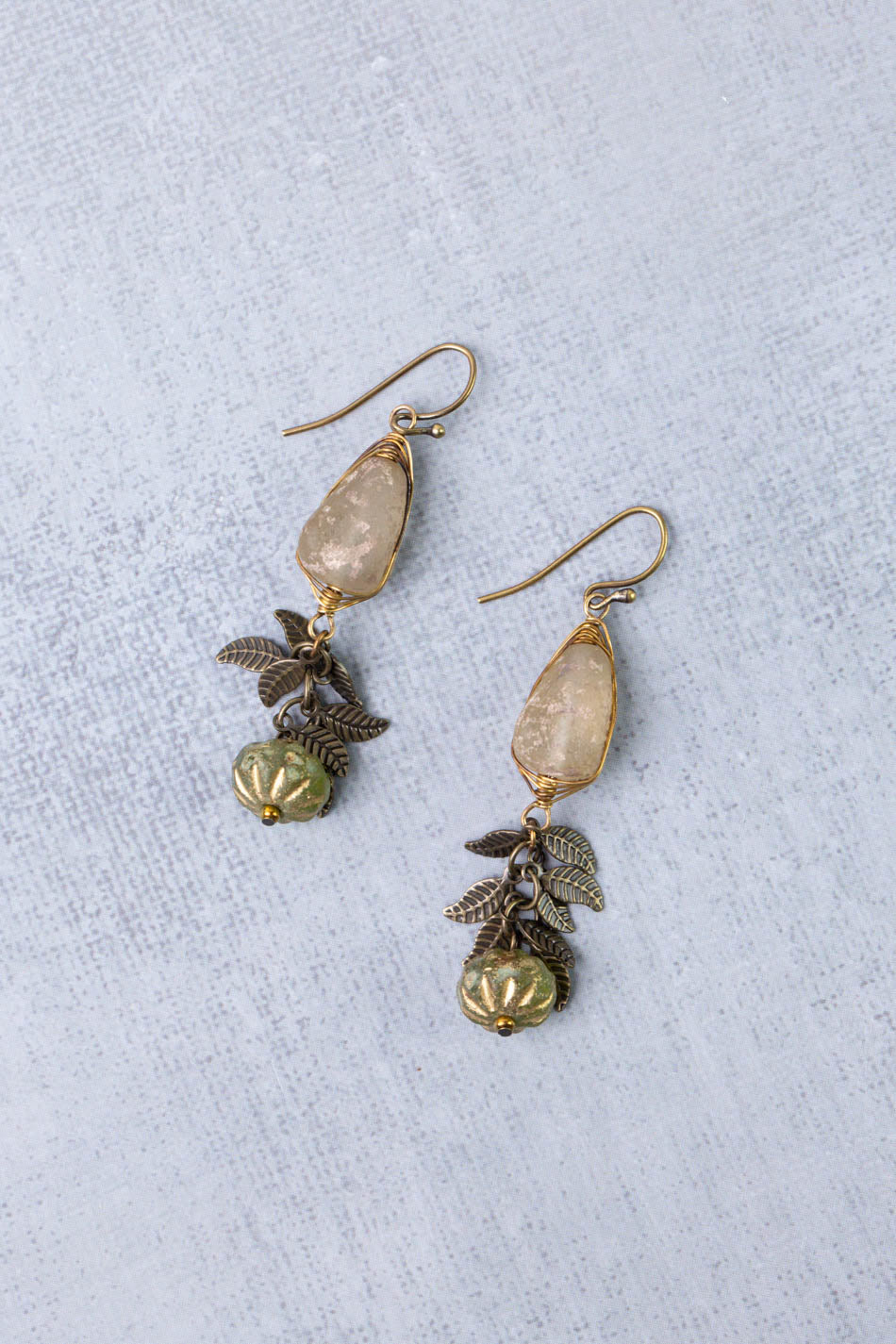 Sacred Heart Herringbone Earrings 023E