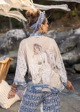 Back view of model wearing Head in the Clouds Artist Pant and Head in the Clouds Cropped Kimono.