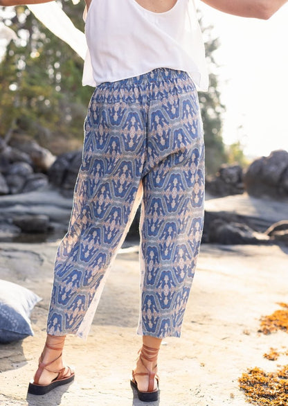 Back view of model wearing Head in the Clouds Artist Pant.