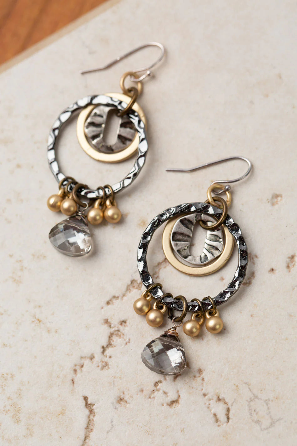 Silver &amp; Gold Hoop Earrings  E084