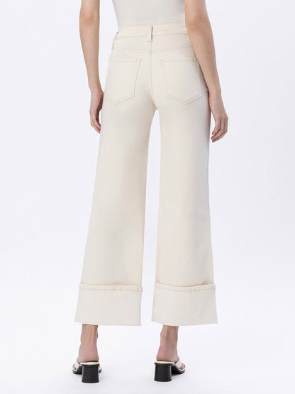 High Rise Cuffed Wide Leg Jean - Vintage Vault Boutique