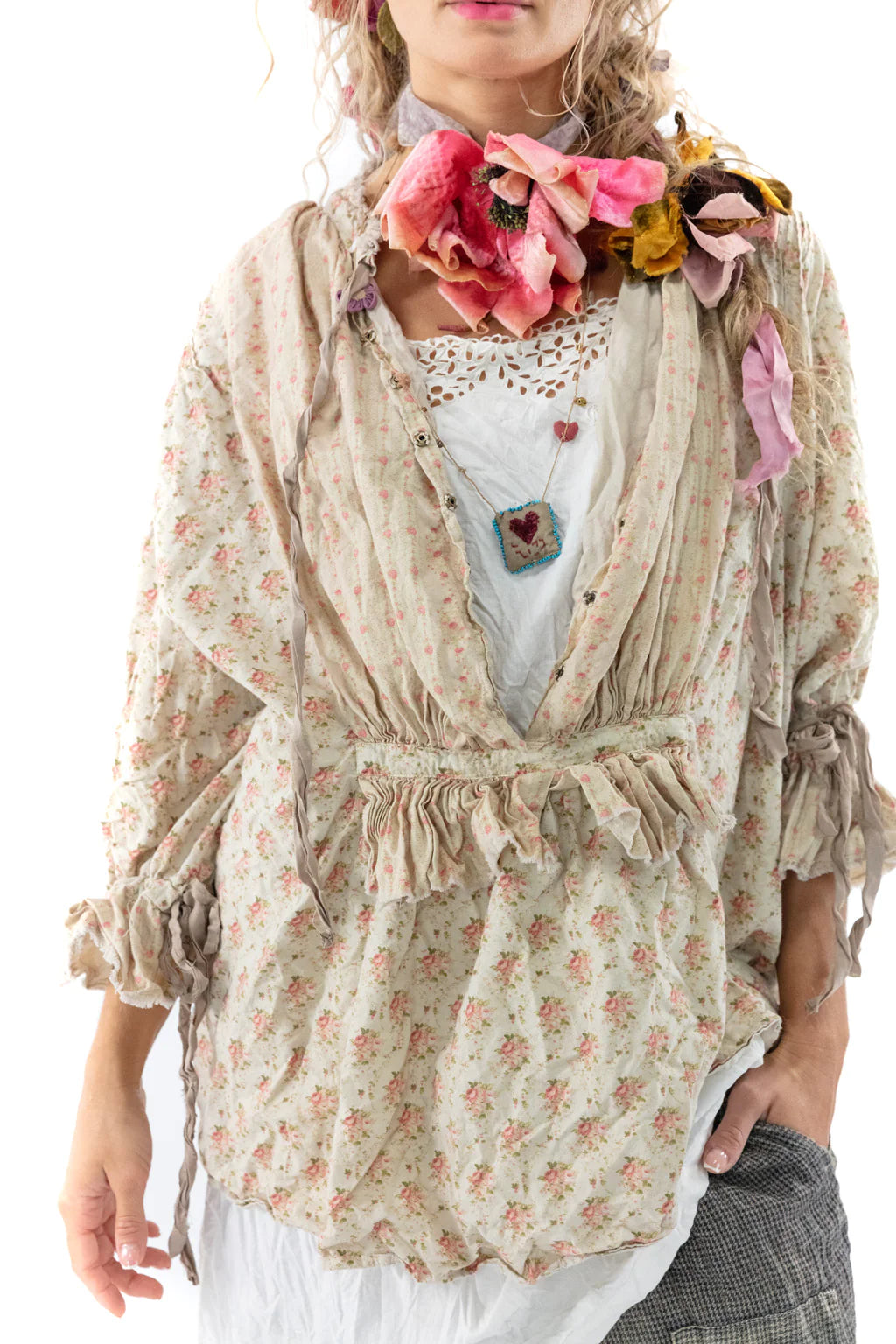 Top 1229 Floral Amadeus Blouse  Sunpraire