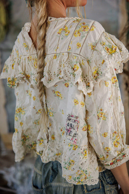 Top 1283 Eyelet Eadred Blouse Lauretta