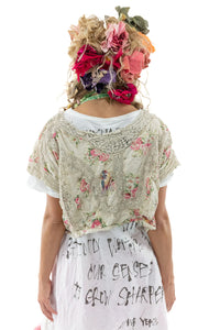 Top 1334 Floral Dejah Cropped Blouse