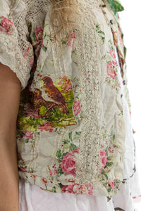 Top 1334 Floral Dejah Cropped Blouse