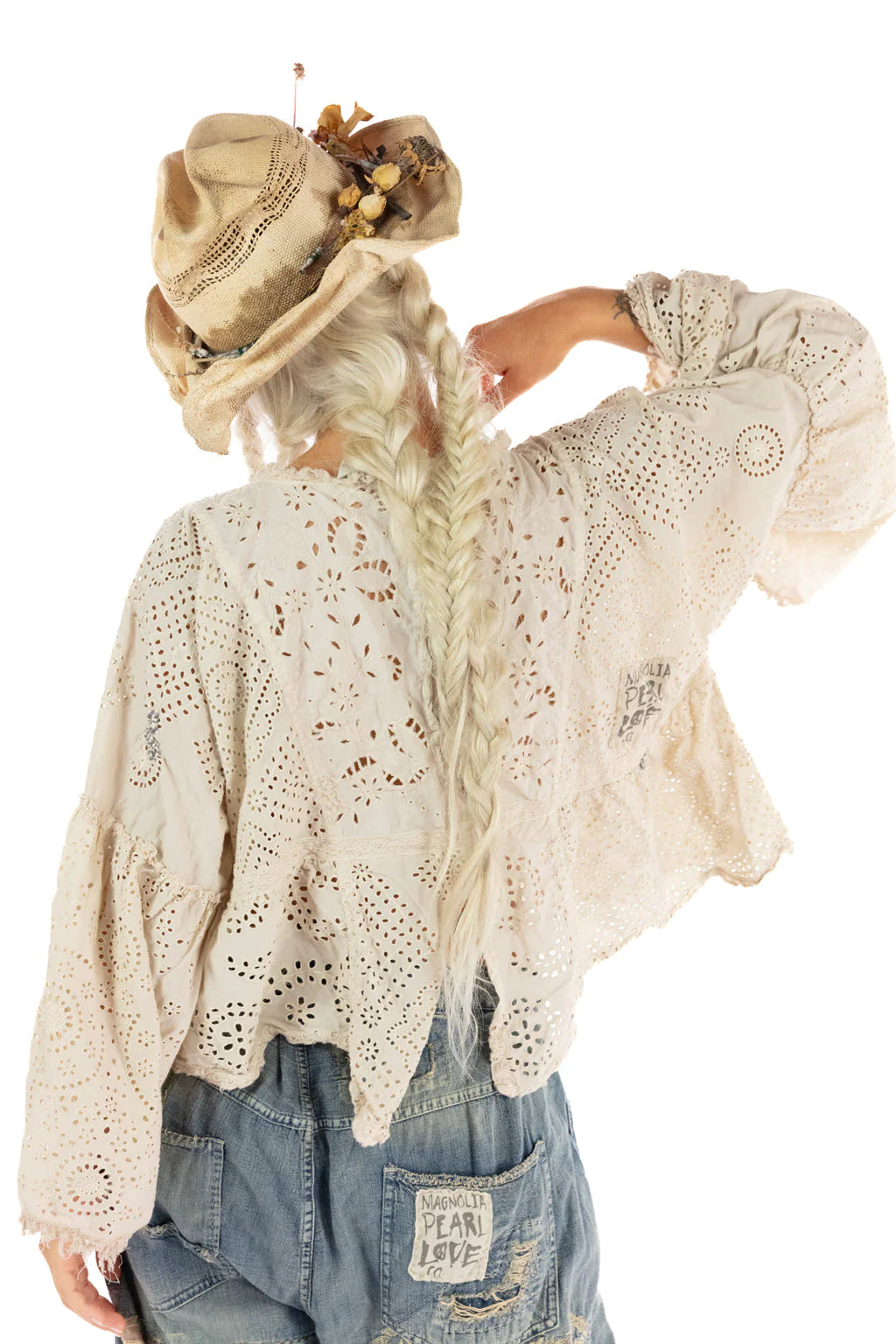 Top 1484 Eyelet Selah Blouse   Moonlight
