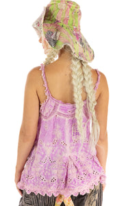 Top 1496 Eyelet Clementine Tank  Purple Boba