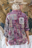 Top 1508 Patchwork Kelly Western Shirt  Madras Pink